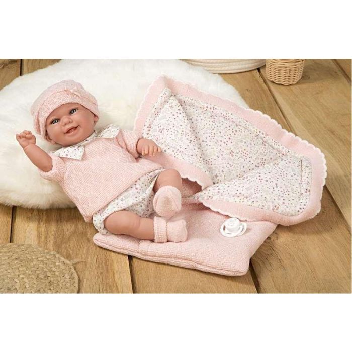 Muñecas Arias Muñeca Elegance Babyto Rosa c/Manta (Muñeco de Peso) 35 cm 10