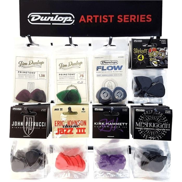 Dunlop Display Vertical 72 Ud. Púas Artist Series - 8 Modelos