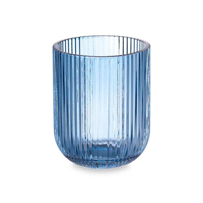 Vaso Rayas Azul Cristal 270 ml (6 Unidades) 1