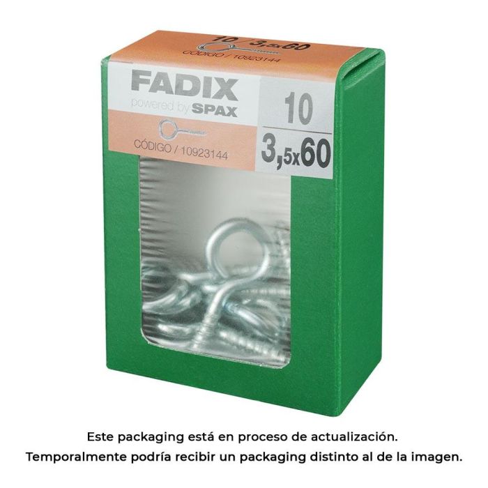Fadix Hembrilla Cerrada de cinc 3,5x60mm, Caja con 10 unidades