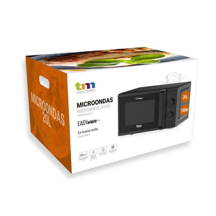 Microondas TM Electron Negro 700 W 20 L 1 Microondas TM Electron Negro 700 W 20 L 1