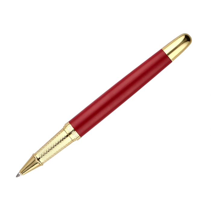 Belius Bolígrafo y Estuche Soirée Art Deco Granate y Dorado Tinta Azul Caja de Diseño 8