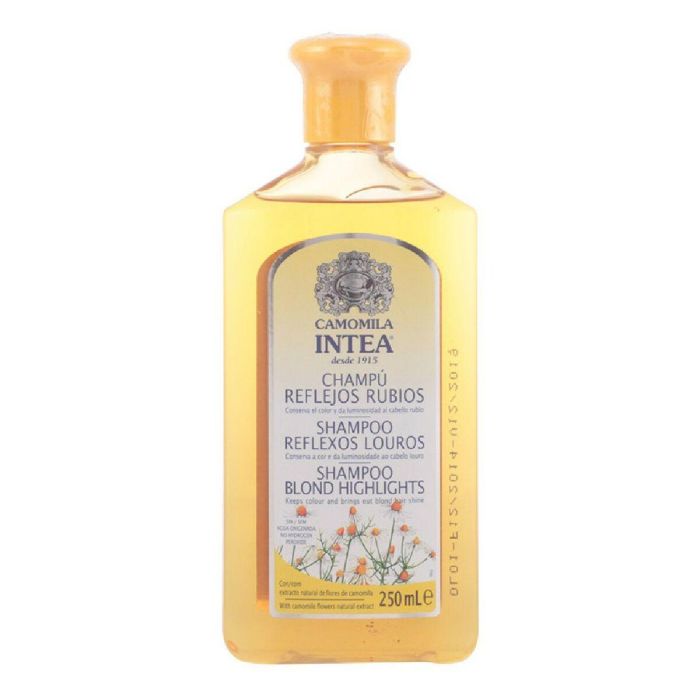 Camomila Intea Champú Reflejos Rubios con Manzanilla para Cabello Rubio, Nutrición, Hidratación y Brillo 250 ml Camomila Intea Champú Reflejos Rubios con Manzanilla para Cabello Rubio, Nutrición, Hidratación y Brillo 250 ml