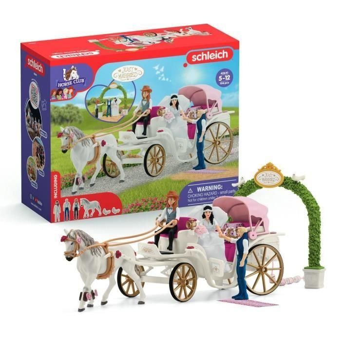 Figura El carruaje de los novios, 5 años, schleich 42641 HORSE CLUB - caja, 106 piezas Figura El carruaje de los novios, 5 años, schleich 42641 HORSE CLUB - caja, 106 piezas
