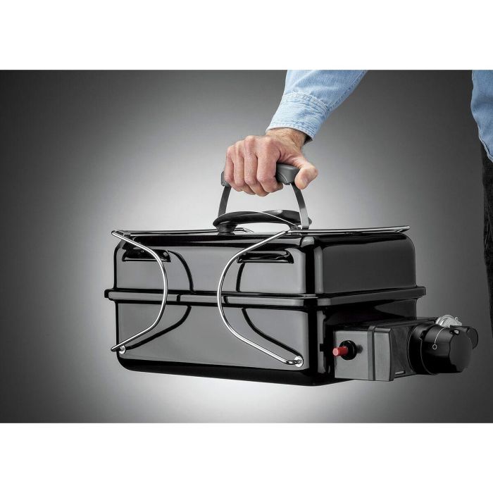 Weber Barbacoa de Gas Go-Anywhere de Acero Esmaltado Negro para 4 personas con encendido piezoeléctrico y quemador de acero inoxidable 1 Weber Barbacoa de Gas Go-Anywhere de Acero Esmaltado Negro para 4 personas con encendido piezoeléctrico y quemador de acero inoxidable 1