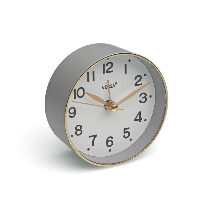 Reloj-Despertador Versa Gris Plástico Reloj-Despertador Versa Gris Plástico