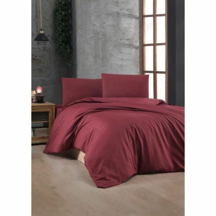 Juego de Cama Funda Nórdica 220x240 cm + 2 Fundas Almohada 60x60 cm 100% Algodón Reforzado Rojo ASI8684282554073 4