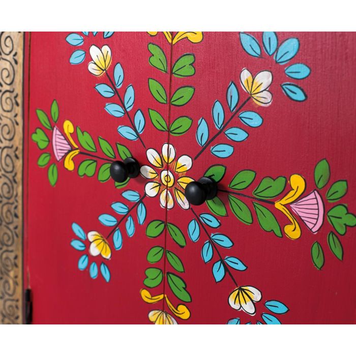 GINER Y COLOMER Mueble Auxiliar de Madera de Mango y MDF Pintado a Mano con Cajón y Puertas 4 GINER Y COLOMER Mueble Auxiliar de Madera de Mango y MDF Pintado a Mano con Cajón y Puertas 4