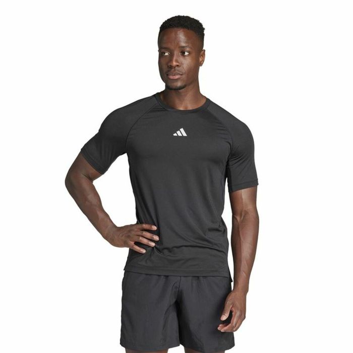 Camiseta de Manga Corta Hombre Adidas Essentials Gym+ Negro 2