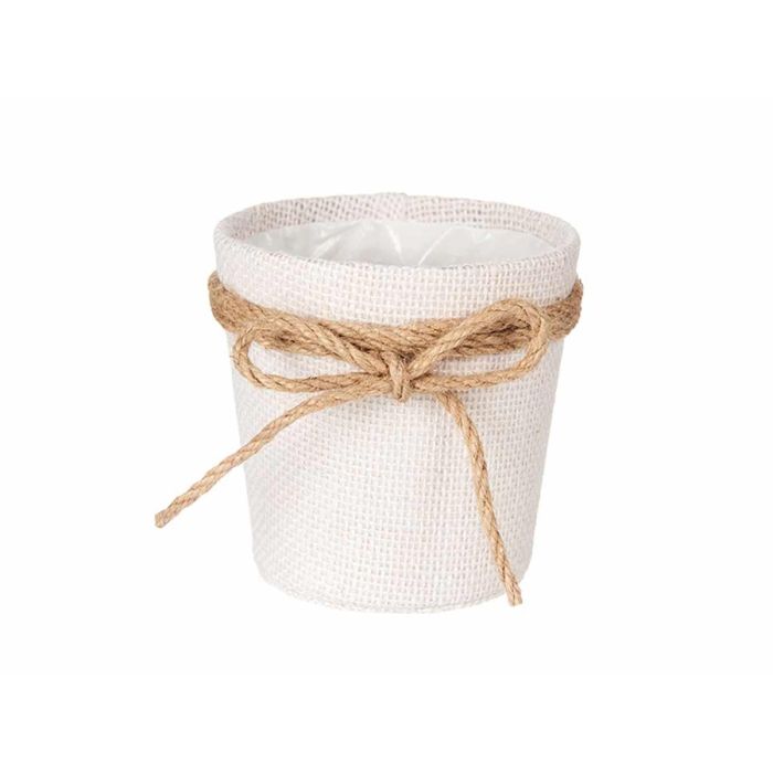 Macetero Tela Con Lazo 10X10Cm Blanco Ibergarden (24 Unidades) 1 Macetero Tela Con Lazo 10X10Cm Blanco Ibergarden (24 Unidades) 1