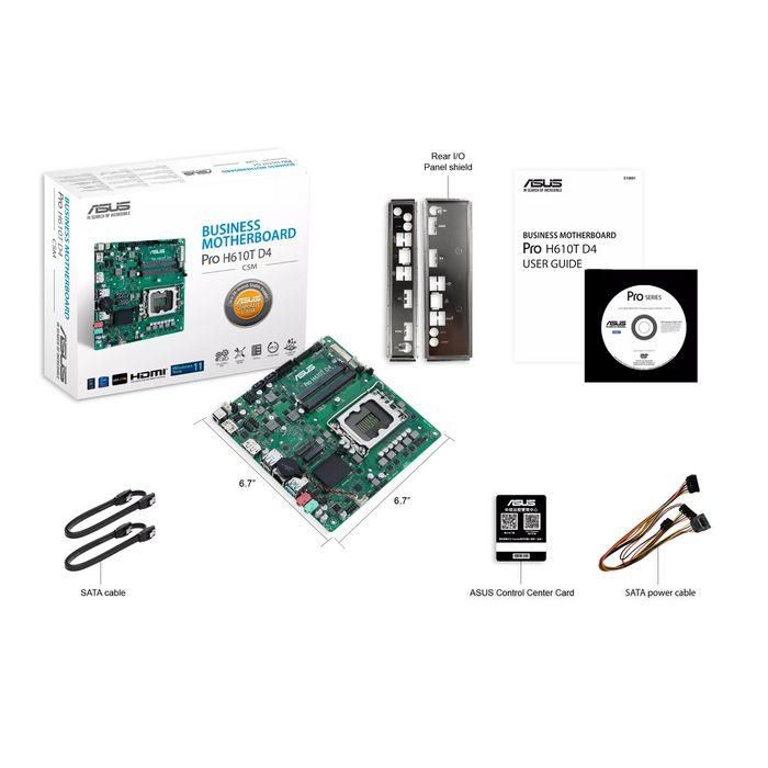 ASUS Placa Base Intel H610 LGA1700 Mini-ITX DDR4 para Empresas con M.2, HDMI, DP, ASUS CSM y Control Center Express 6