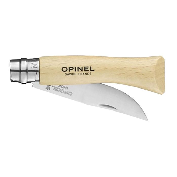 Navaja nº7 de acero inoxidable hoja 8cm. puño madera de haya. opinel 1