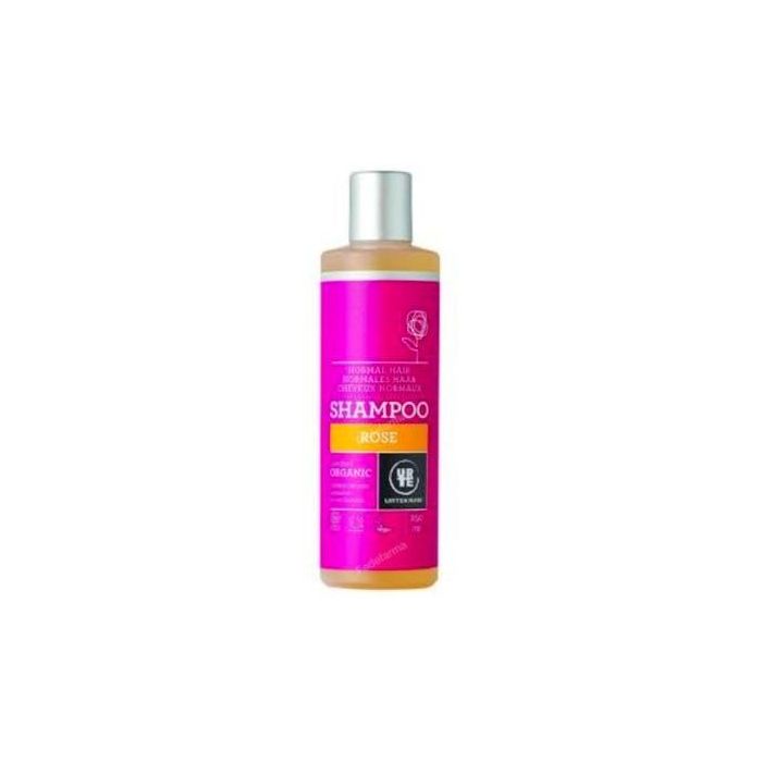 URTEKRAM Champú Rosas Cabello Normal 250ml Eco Vegan | Extracto Rosa Damascena y Geranio | COSMOS ORGANIC