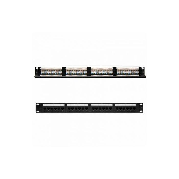 Nanocable 10.21.3124 Patch Panel de 24 Puertos RJ45 UTP Cat.6 1U 19'' Dual IDC Negro Nanocable 10.21.3124 Patch Panel de 24 Puertos RJ45 UTP Cat.6 1U 19'' Dual IDC Negro