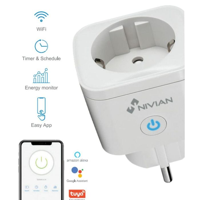 Enchufe Inteligente Nivian 4XNVS-SOCKETF-W2 1 Enchufe Inteligente Nivian 4XNVS-SOCKETF-W2 1