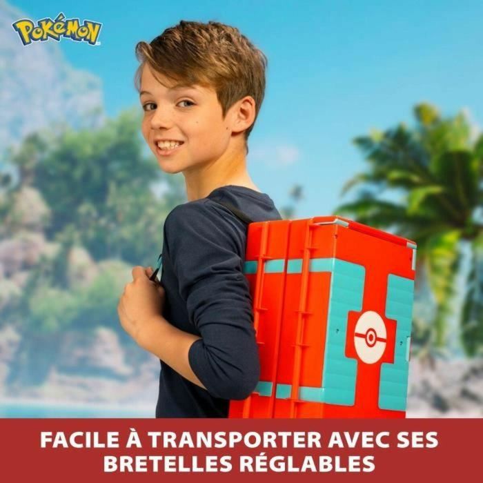 Mochila - BANDAI - Tema de playa Pokémon del entrenador - Se abre y se convierte en una súper arena 4