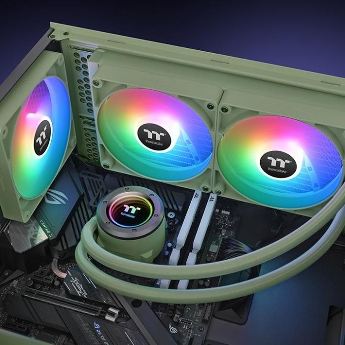 Thermaltake TH280 V2 ARGB All-In-One Liquid Cooler Matcha Green Refrigeración Líquida Sync 5 Thermaltake TH280 V2 ARGB All-In-One Liquid Cooler Matcha Green Refrigeración Líquida Sync 5