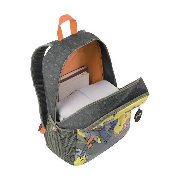 Totto Mochila Escolar Grande de Cartoons Verde MJ04BWM003-2310-4DJL 5