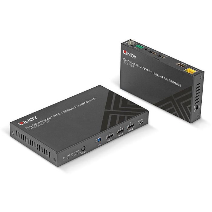 LINDY 38346 Extensor KVM HDBaseT 3.0 Cat.6A TypeC & HDMI, 70m 0 LINDY 38346 Extensor KVM HDBaseT 3.0 Cat.6A TypeC & HDMI, 70m 0
