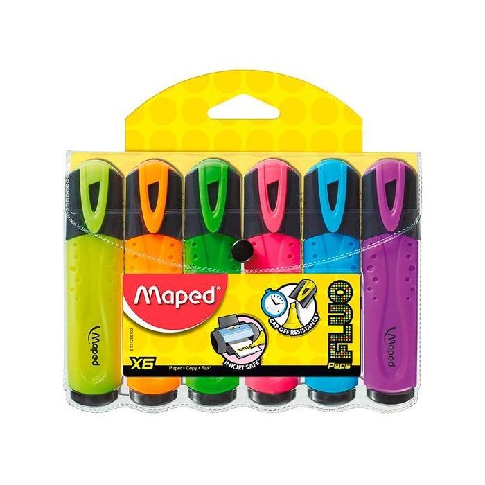 Maped Marcador Fluorescente Peps Classic Colores Surtidos Blíster 6 Ud Maped Marcador Fluorescente Peps Classic Colores Surtidos Blíster 6 Ud