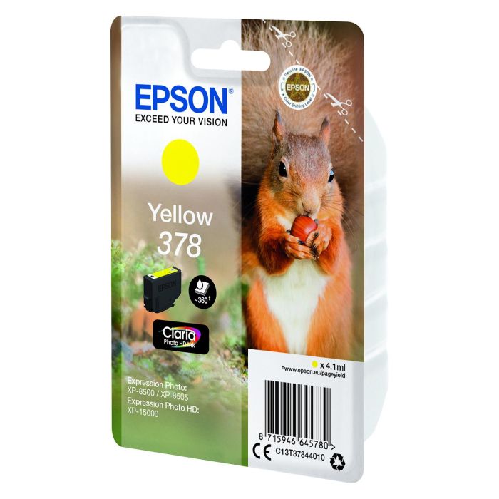 EPSON Singlepack Yellow 378 Claria Photo HD Ink