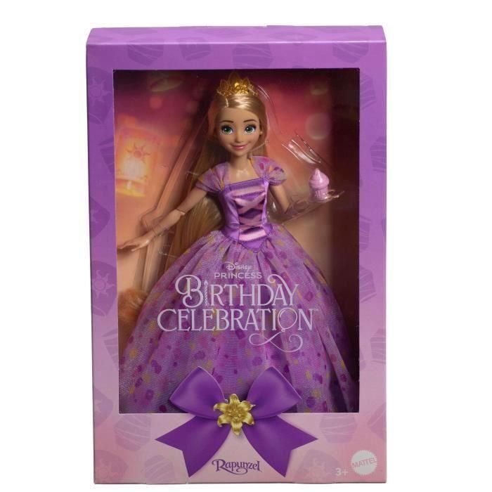 PRINCESAS DISNEY Rapunzel Fiesta de Cumpleaños-Muñeca inspirada en la película - HYC38 1