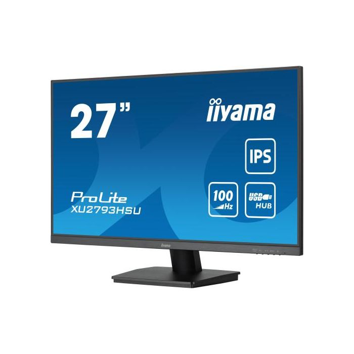 Iiyama ProLite XU2793HSU-B6 Monitor 27" IPS Full HD 100Hz 1ms Negro, HDMI DisplayPort USB, FreeSync, Altavoces 3 Iiyama ProLite XU2793HSU-B6 Monitor 27" IPS Full HD 100Hz 1ms Negro, HDMI DisplayPort USB, FreeSync, Altavoces 3