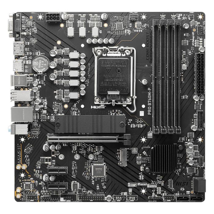 MSI PRO B760M-P Placa Base para PC, mATX, Socket LGA 1700, DDR5-SDRAM