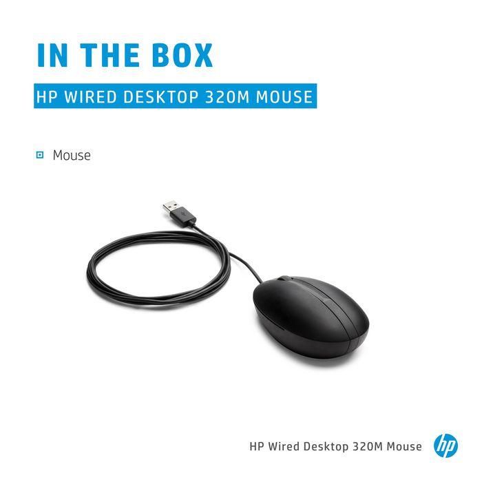 HP 320M Ratón con Cable USB para Escritorio - Cómodo y Fiable para Productividad 6 HP 320M Ratón con Cable USB para Escritorio - Cómodo y Fiable para Productividad 6