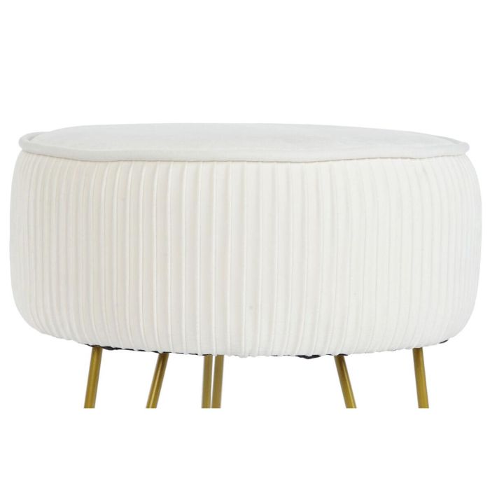 Reposapies Moderno DKD Home Decor Blanco 34.5 x 48 x 34.5 cm 2