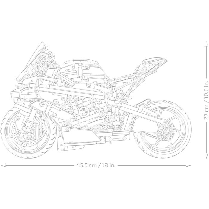 LEGO 42130 Technic BMW M 1000 RR Motocicleta, Réplica Detallada Modelo a Escala 1:5 para Adultos y Amantes de la Construcción y Exhibición 3