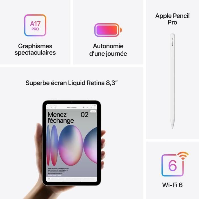 APPLE iPad mini (2024) - 8,3'' - WiFi - 256 GB - Azul 3 APPLE iPad mini (2024) - 8,3'' - WiFi - 256 GB - Azul 3