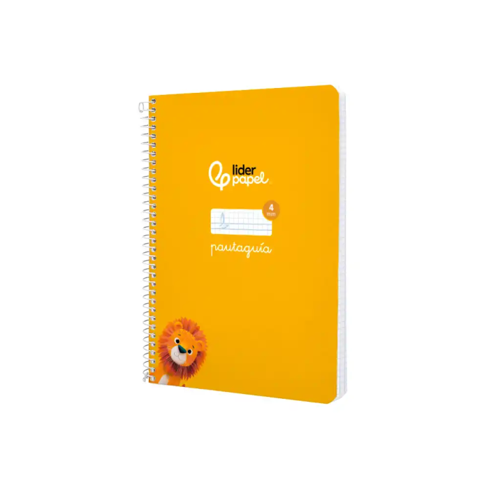 Liderpapel Pautaguía Cuaderno Espiral A5 Tapa Blanda 40 Hojas 75gr Cuadro Pautado 4mm Color Amarillo 3