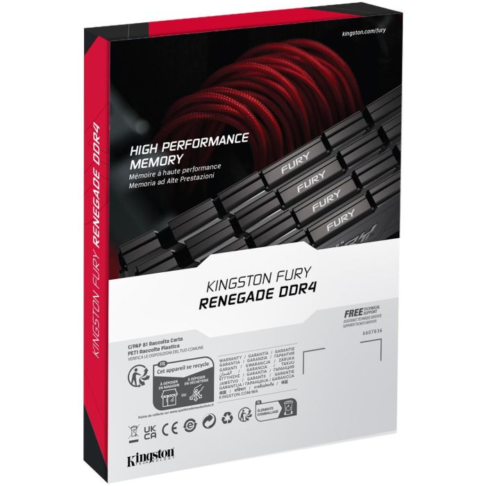 Kingston FURY Renegade Black 8GB 3600MT/s DDR4 CL16 DIMM 14 Kingston FURY Renegade Black 8GB 3600MT/s DDR4 CL16 DIMM 14
