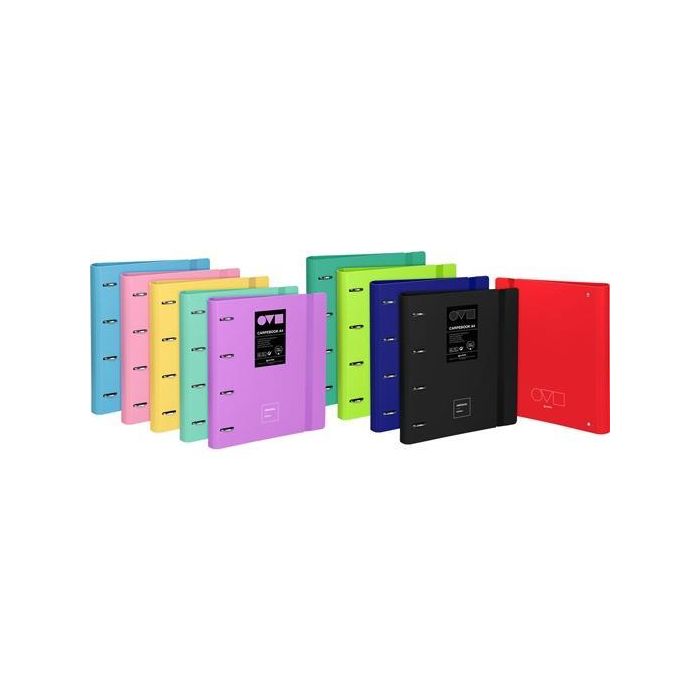 Grafoplás Carpebook Anillas Mixtas 4x35 C-Recambio A4 100H 5x5 90 gr 5 Bandas Unequal Mínimal Surtido