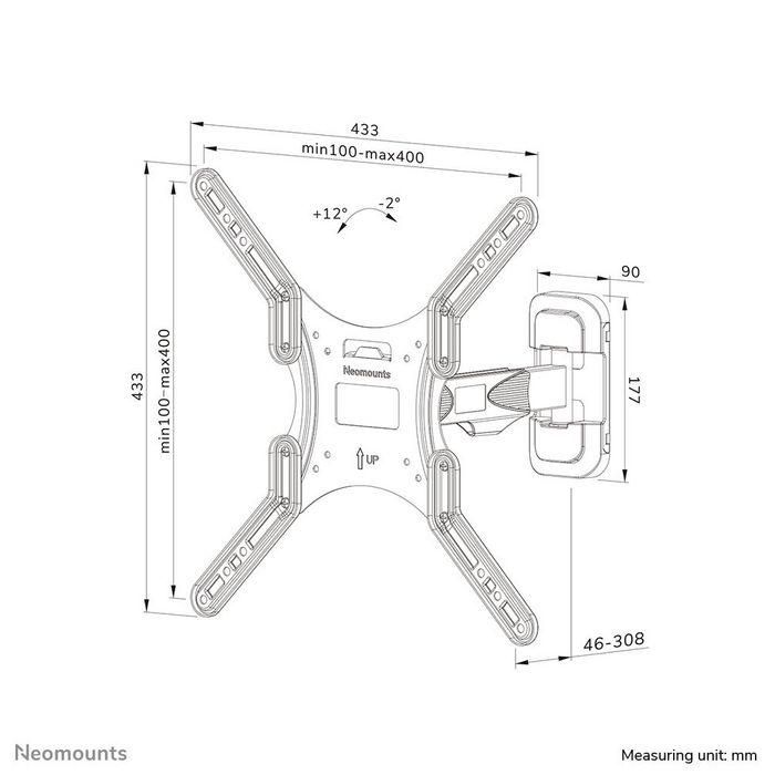 Neomounts WL40-540BL14 Soporte de Pared Full Motion para Pantallas de 32-55", Hasta 35 kg, VESA 100x100-400x400, Negro 15