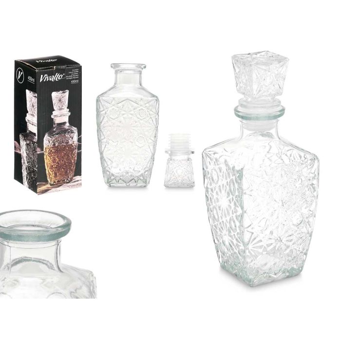 Licorera Tallada Estrella 450 ml Vidrio - Vivalto 8x20x8 cm (18 Unidades) Licorera Tallada Estrella 450 ml Vidrio - Vivalto 8x20x8 cm (18 Unidades)