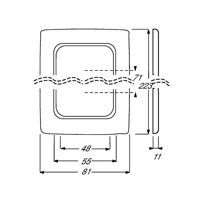 BUSCH-JAEGER Rahmen 3f linear 102 Reflex SI alpinweiß | Marco para mecanismo, Blanco, 81 x 223 mm, Sin tornillos | BJ 2513-214K-102