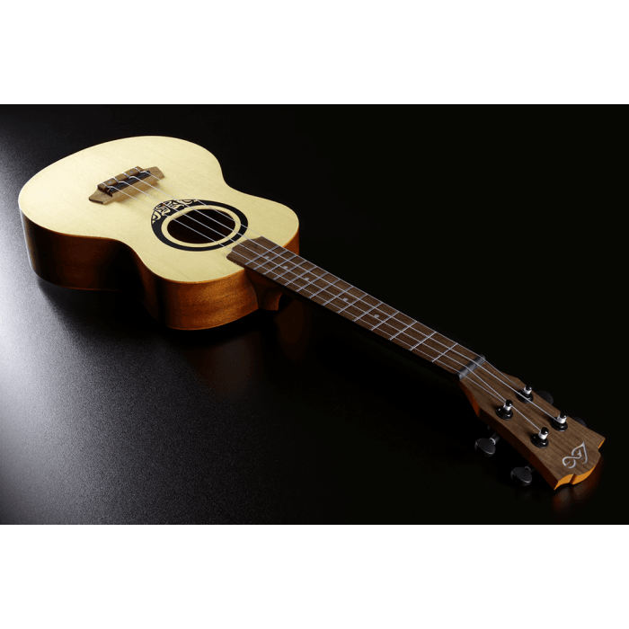LAG Tiki Uku Tenor Electro Acustic Ukelele Tenor Abeto Macizo Natural Satinado Aquila 4