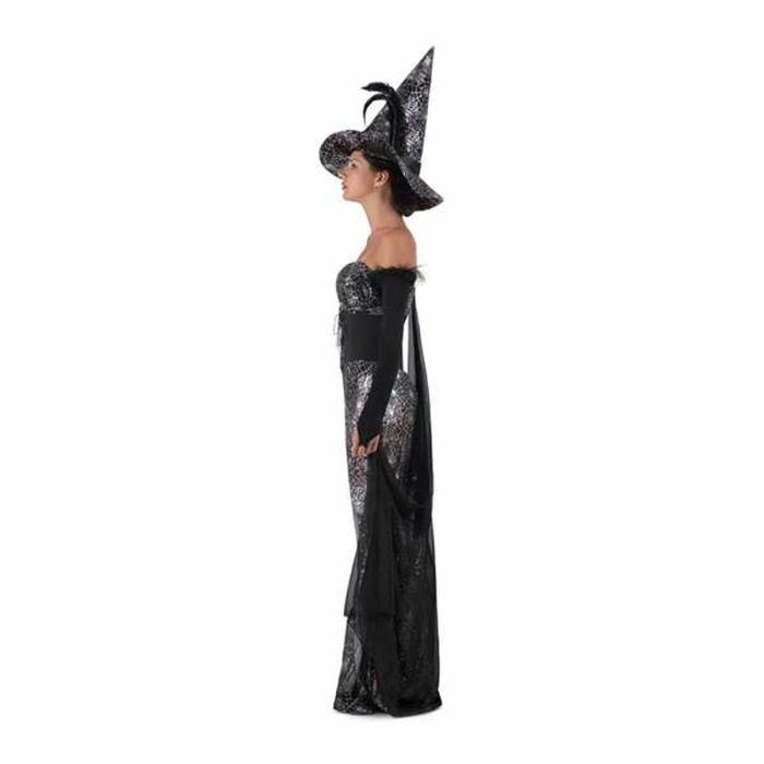 Disfraz bruja cuervo sombrero, vestido con body, tirantes, corpiño y capa con mitones talla s 3 Disfraz bruja cuervo sombrero, vestido con body, tirantes, corpiño y capa con mitones talla s 3