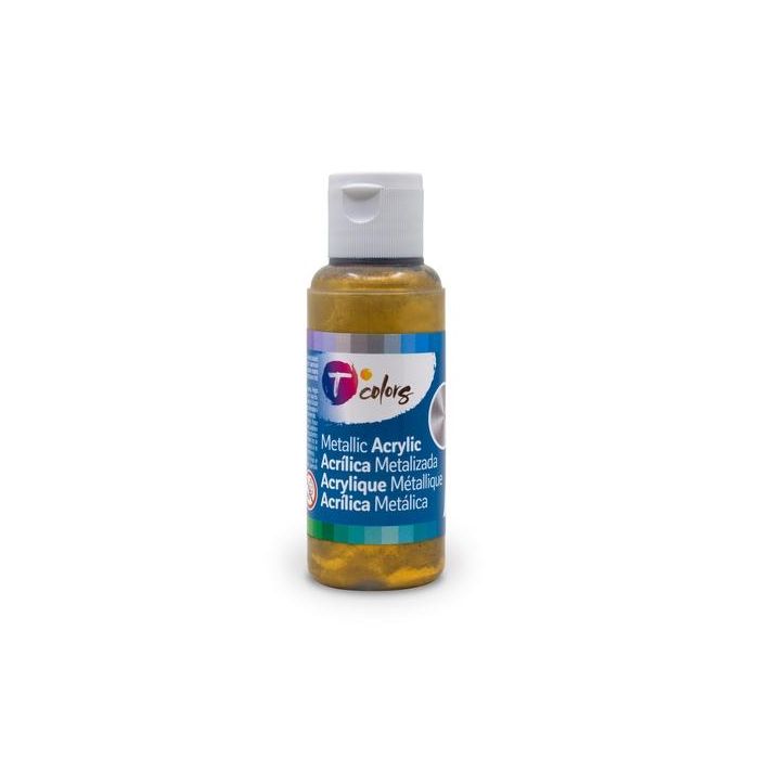 Pintura Acrilica Tcolors 80 Ml (Botella) Oro