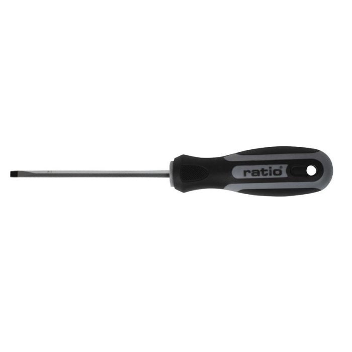 RATIO Destornillador Plano para Electricista Varilla Hexagonal 4x100mm