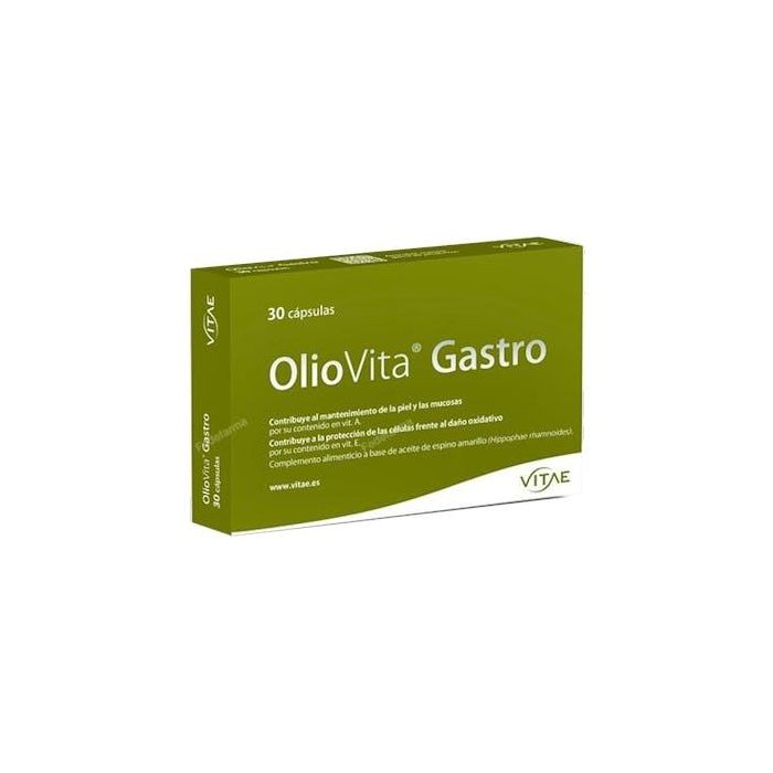 Oliovita Gastro Aceite de Espino Amarillo y Betaglucanos para Tracto Gastrointestinal y Mucosa 30 Cápsulas
