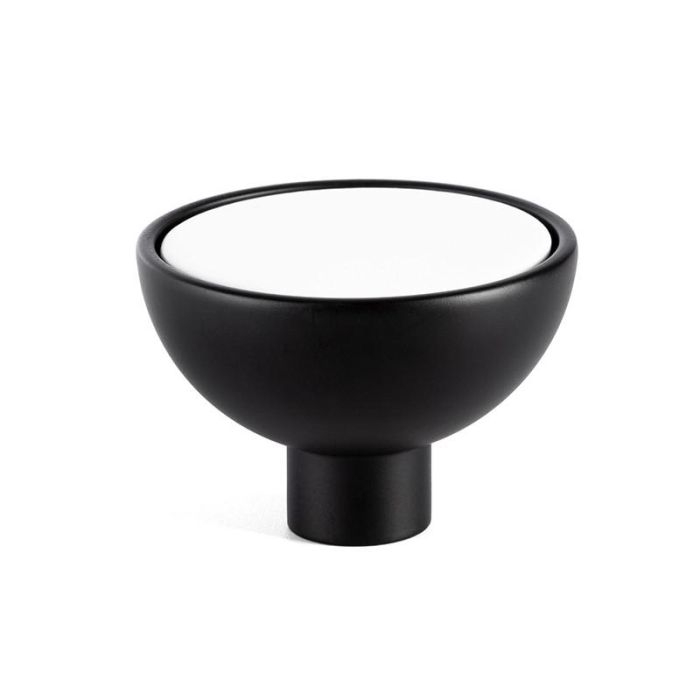 Pomo Zamak/Madera Modelo Bol Ø45 Acabados Negro, Sapelly, Haya, Blanco Acabado Negro-Blanco Viefe 2 Pomo Zamak/Madera Modelo Bol Ø45 Acabados Negro, Sapelly, Haya, Blanco Acabado Negro-Blanco Viefe 2