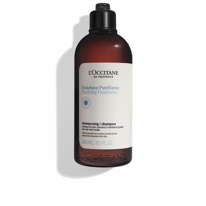 L'Occitane En Provence AROMACOLOGÍA Champú Frescor Revitalizante. Purificante para Cuero Cabelludo Graso y Cabello Opaco. 300 ml