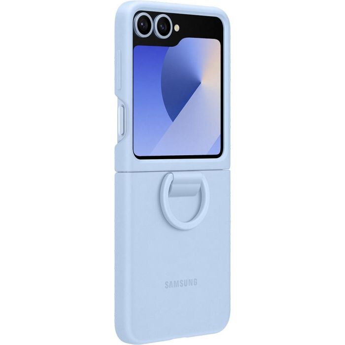 Samsung Funda de Silicona con Anillo para Galaxy Z Flip6 EF-PF741TLEGWW Azul 3