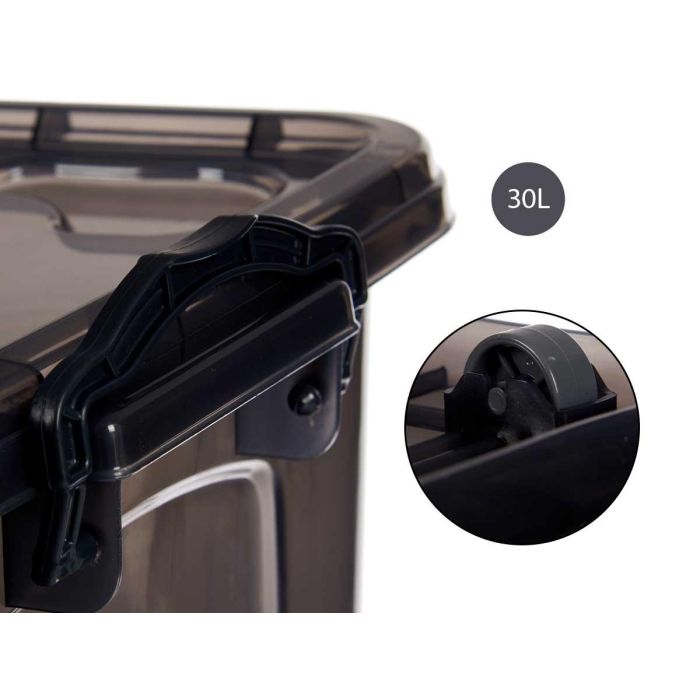 Kipit Bajo Cama 30L con 6 Ruedas Color Antracita 40x20.5x63 cm (Set de 6) 3