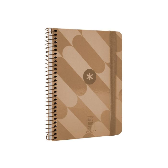 Agenda Espiral Antartik Pattern A6+ 2025 Semana Vista Color Rosa Nude Papel 80 gr 4