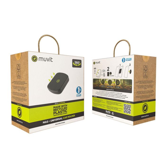 muvit for change soporte coche universal salpicadero magnético negro 2