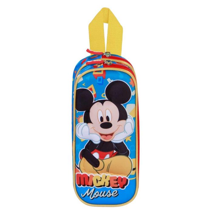 Disney Mickey Mouse Estuche Portatodo 3D Doble Azul con Relieve y Doble Compartimento 1 Disney Mickey Mouse Estuche Portatodo 3D Doble Azul con Relieve y Doble Compartimento 1